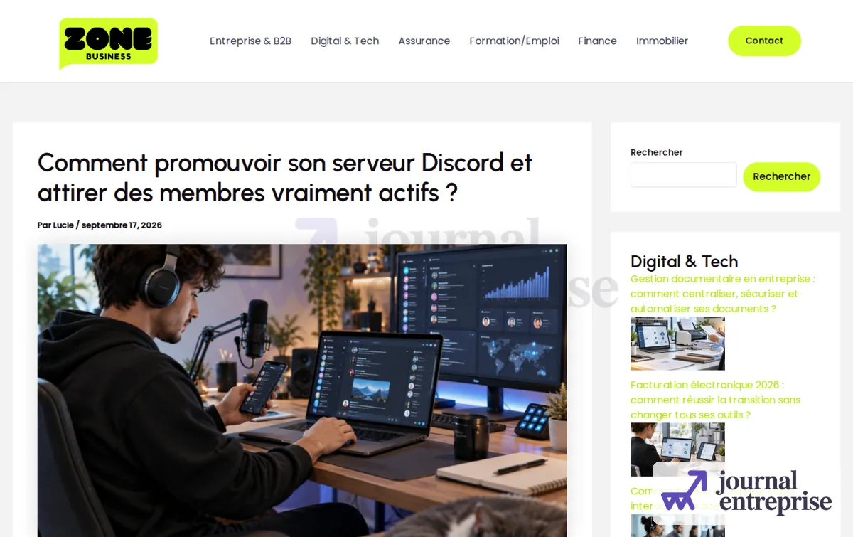 Capture : Promouvoir son serveur Discord : attirer des membres actifs